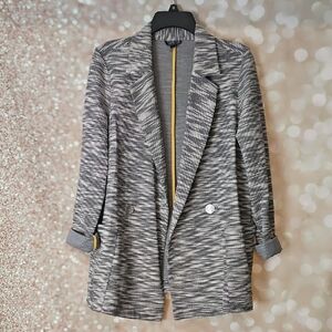 Topshop Blue, Black, and White Women's Blazer